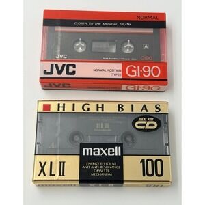 Sealed Maxell XLII 100 Type II & JVC G-I 90 Type I Cassette Lot 2